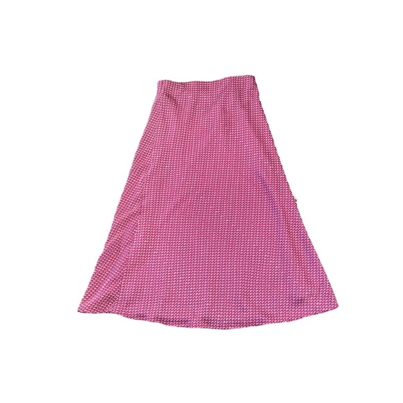 Anthropologie Leith Bias Pink Plumier Frances Geo Print MIDI Skirt - Picture 5 of 6